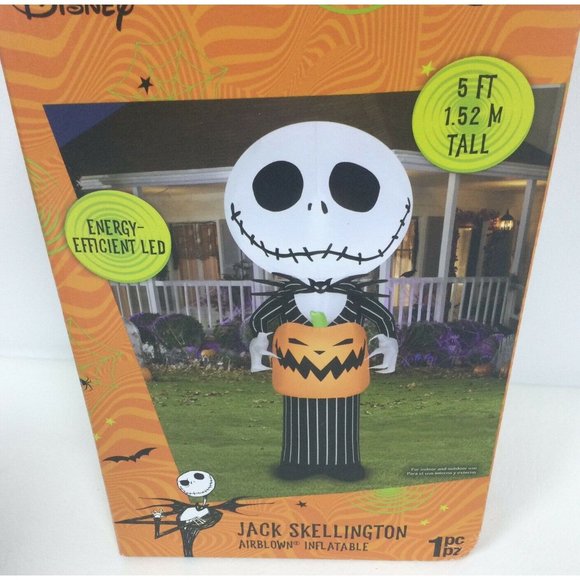 Nightmare Before Christmas Jack Skellington Airblown Inflatable Halloween 5' - Picture 1 of 2